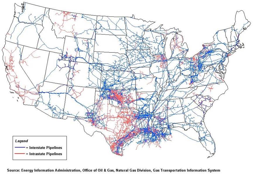 description for Pipeline network map